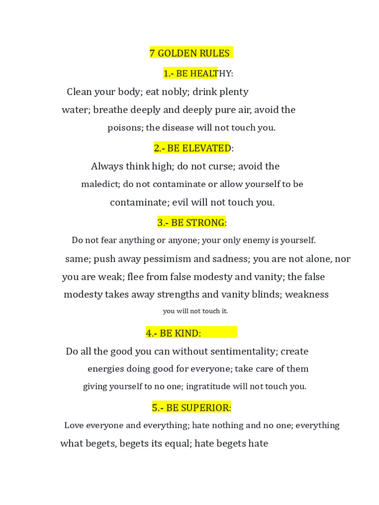 7 Golden Rules for Personal Growth | PDF