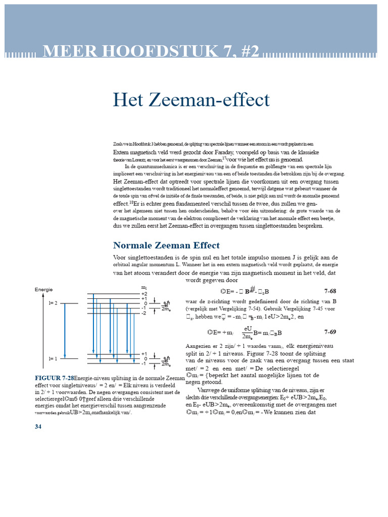 Zeeman Effect | PDF