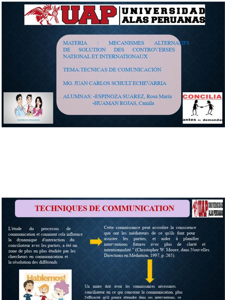 Techniques de Communication en Médiation | PDF | la communication ...