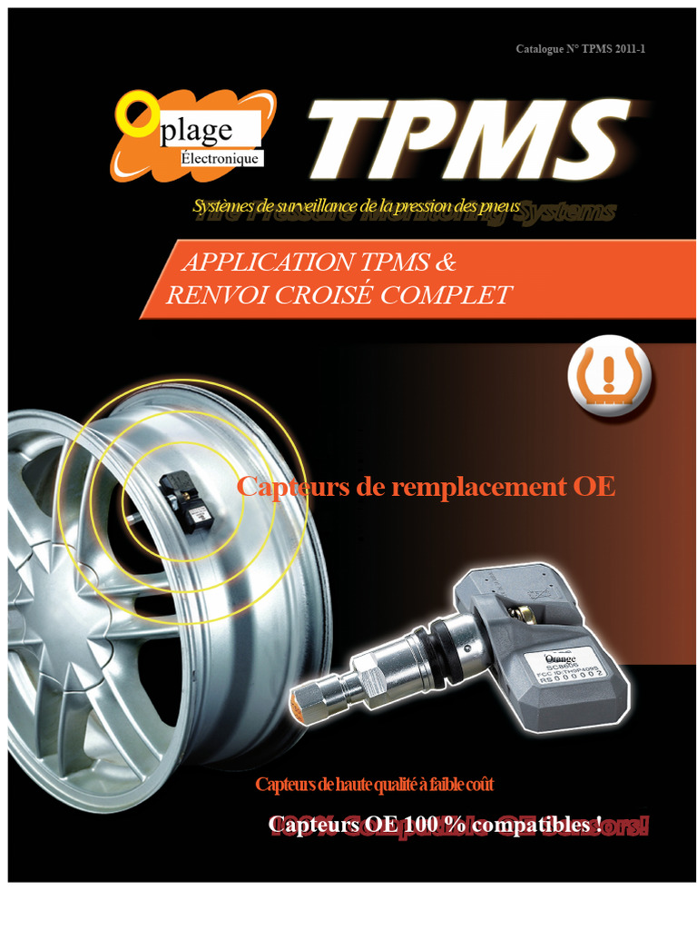 Guide TPMS 2011-1 : Installation et Capteurs | PDF | Vis de fixation ...