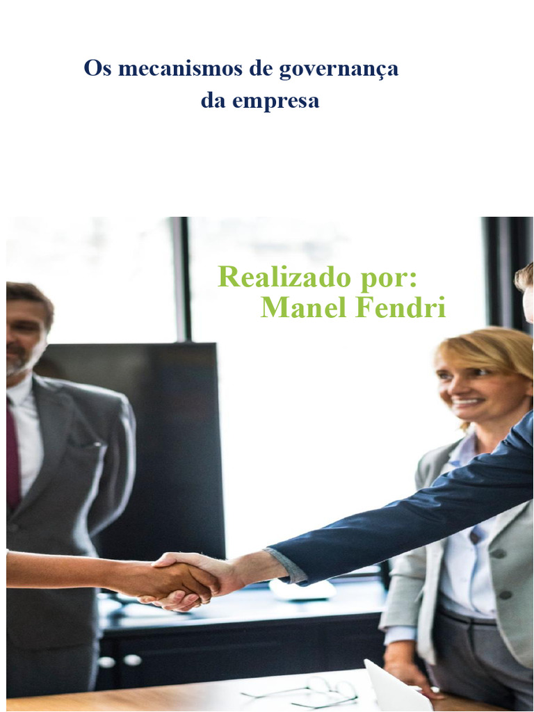 Governança Corporativa: Princípios e Estruturas | PDF | Governança ...