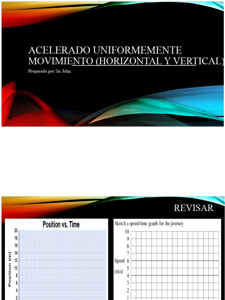 Movimiento Uniformemente Acelerado (Horizontal y Vertical) | PDF ...
