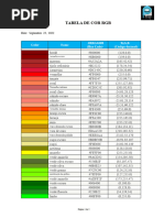Tabela de Códigos de Cores RGB | PDF | Modelo de cores RGB | Cor