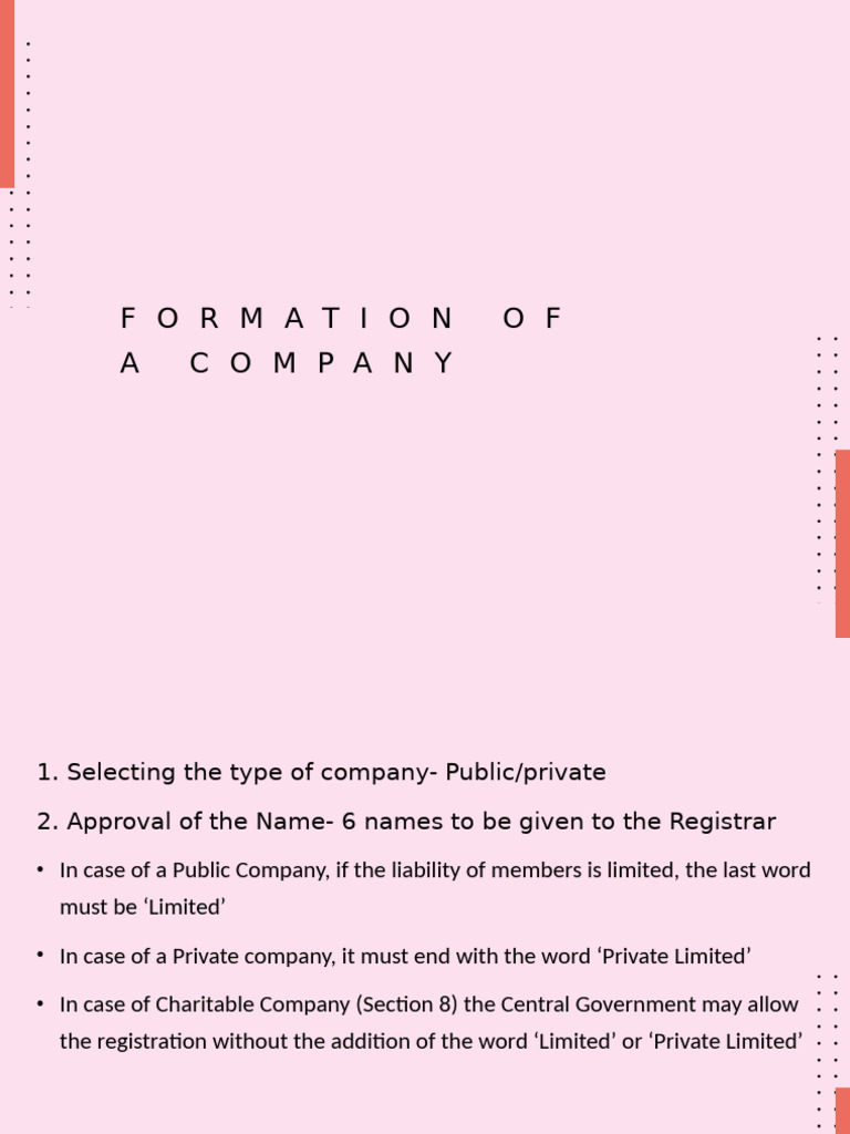 Company Formation Process Guide | PDF