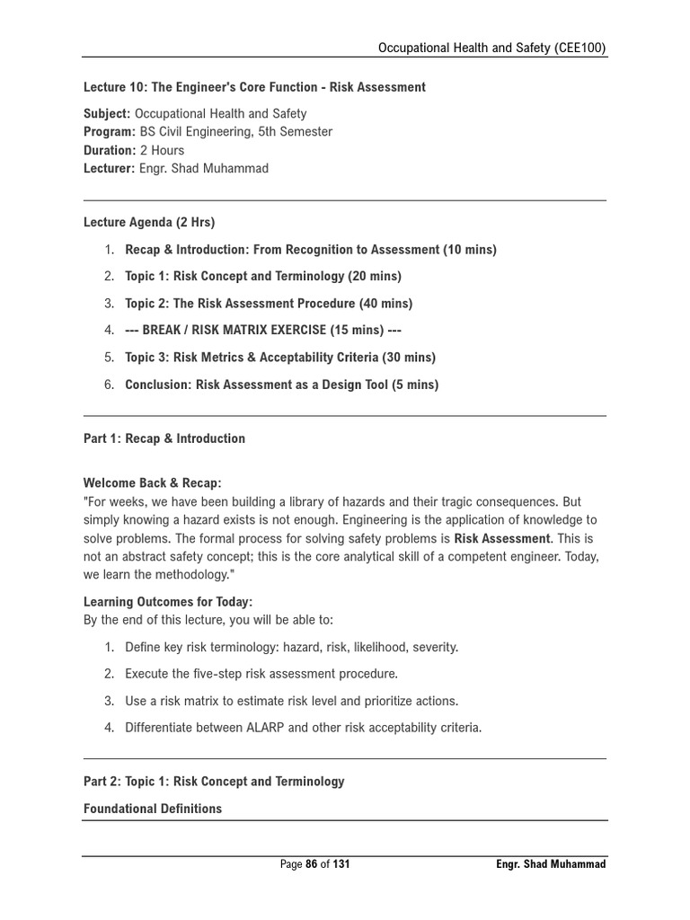 Risk Assessment in Occupational Safety | PDF | Risk | Risk Assessment