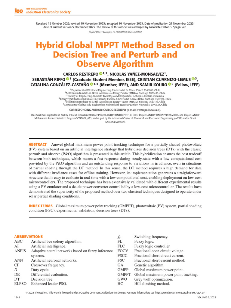Hybrid MPPT for PV Systems Using AI | PDF
