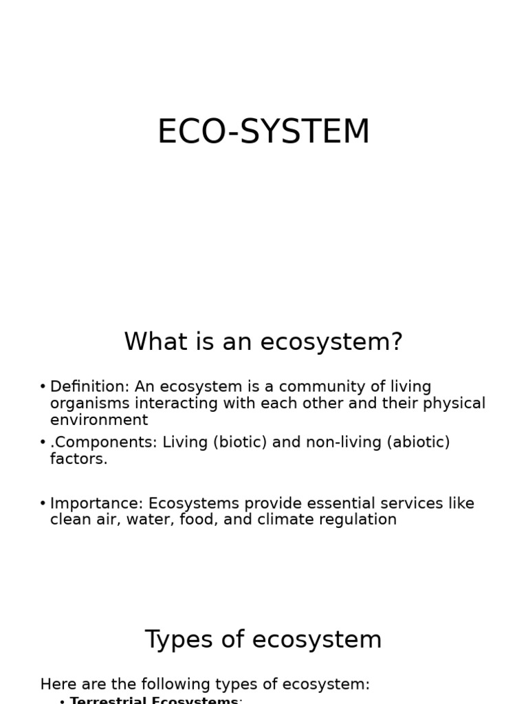 Understanding Ecosystems and Their Types | PDF