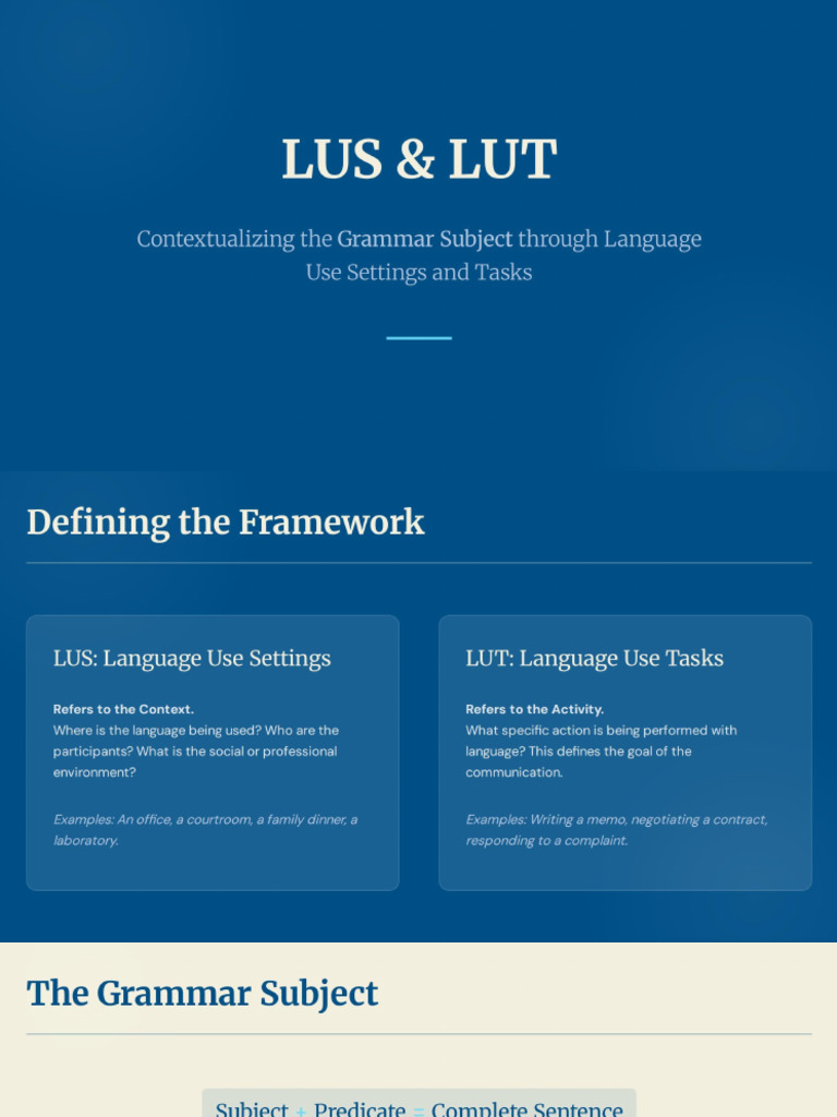 LUS and LUT Grammar Framework - PDF - 20251126 - 174346 - 0000 | PDF