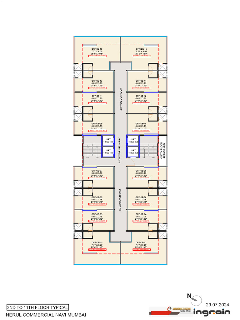 2M Wide Corridor and Office Layout | PDF