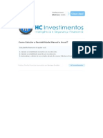 HC Investimentos - Como Calcular a Rentabilidade Mensal e Anual