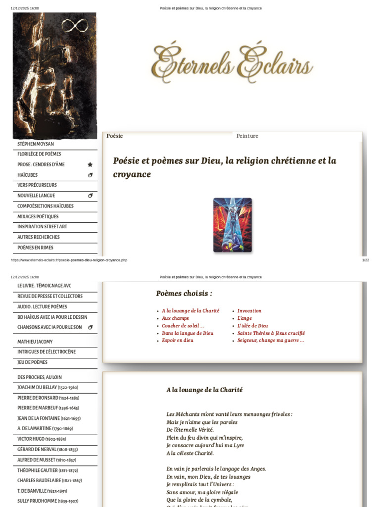 Poèmes sur Dieu et la croyance chrétienne | PDF | Poésie | Dieu