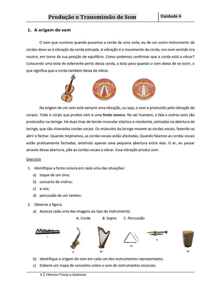 Origem e Atributos do Som | PDF | Ondas | Som