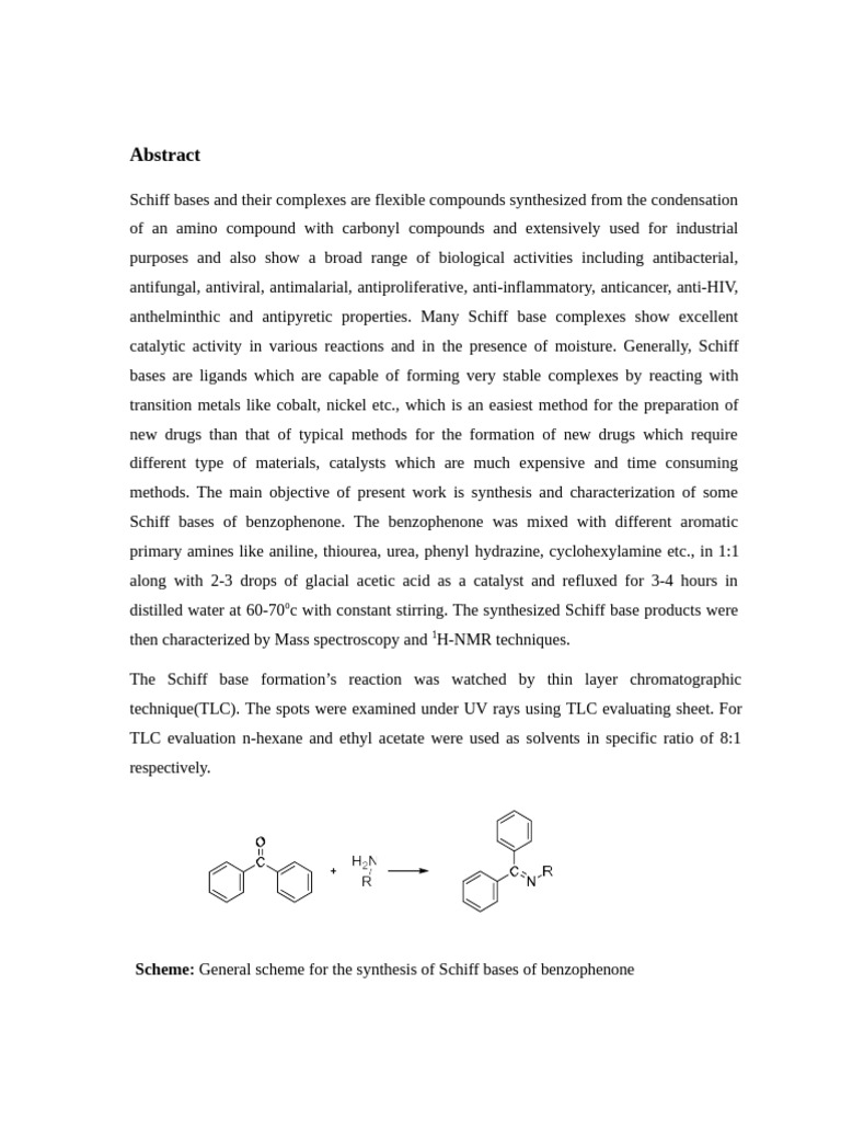 Synthesis and Characterization of Schiff Bases | PDF | Proton Nuclear ...