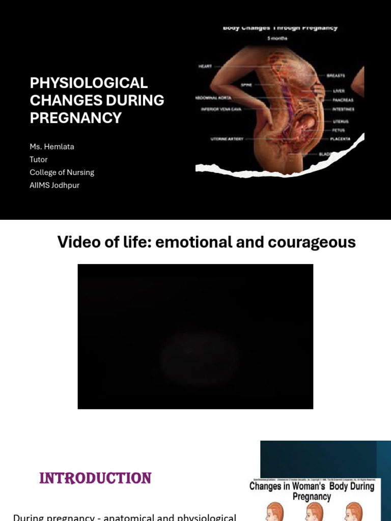 Physiological Changes in Pregnancy | PDF | Pregnancy | Prenatal Development