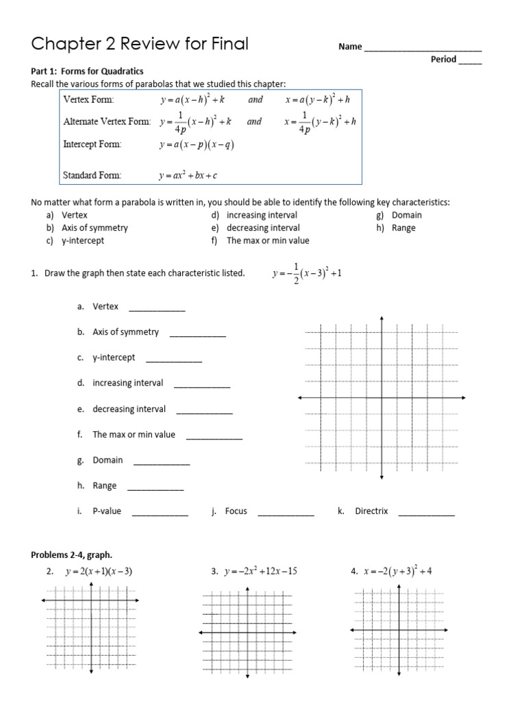 CH 2 Review For Final WS v2.24 | PDF | Graph Theory | Mathematical ...
