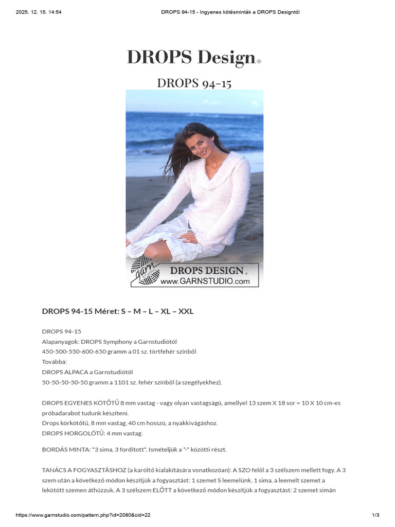 DROPS 94-15 - Ingyenes Kötésminták A DROPS Designtól | PDF