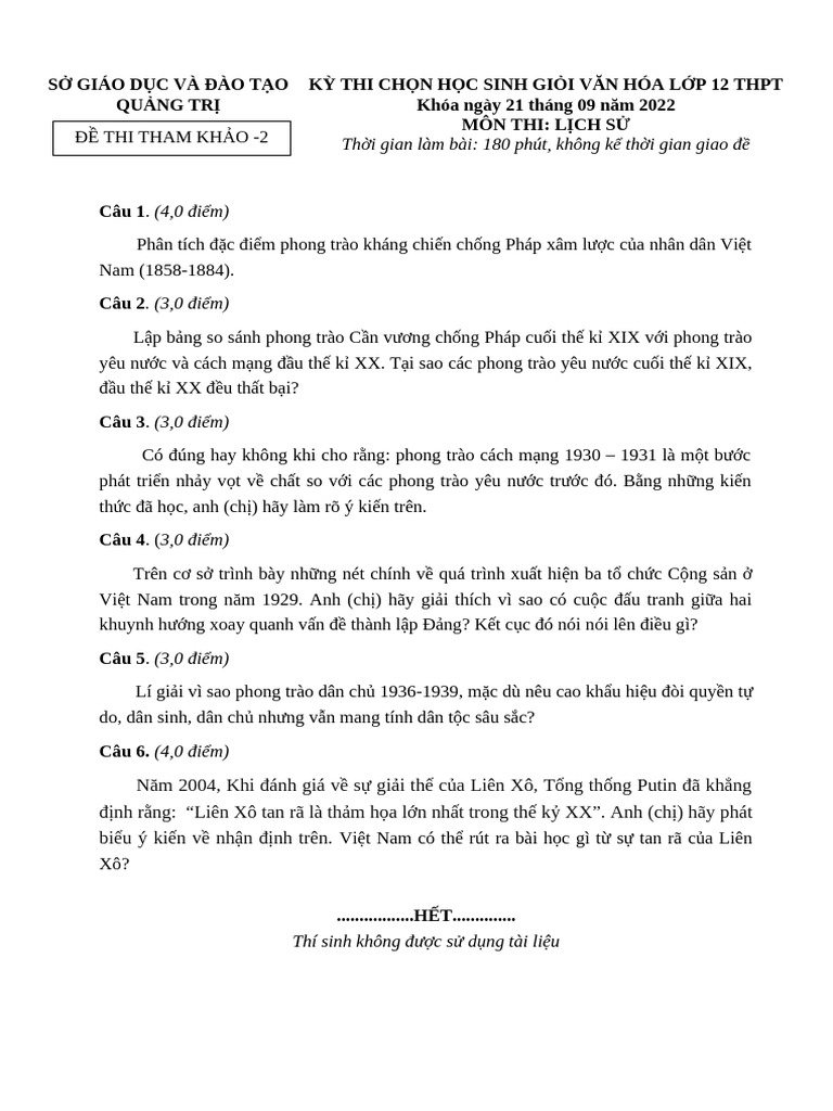 De Thi Tham Khao Gui HDBM-2 69506 | PDF