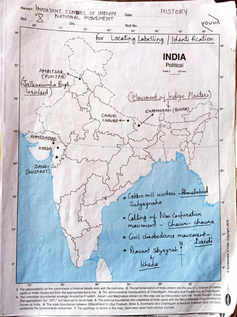 India Political Map Overview | PDF | Geography | Geographical Technology