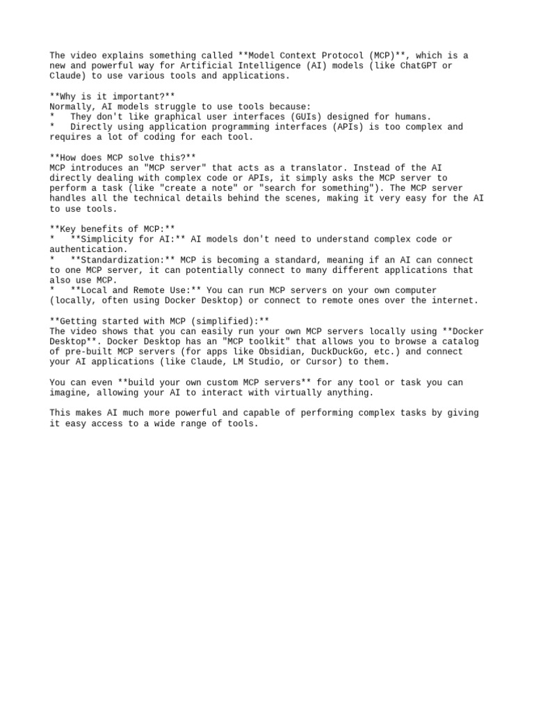 Model Context Protocol for AI Tools | PDF