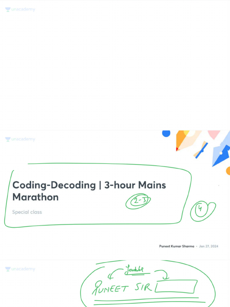 CodingDecoding 3hour Mains Marathon With Anno | PDF