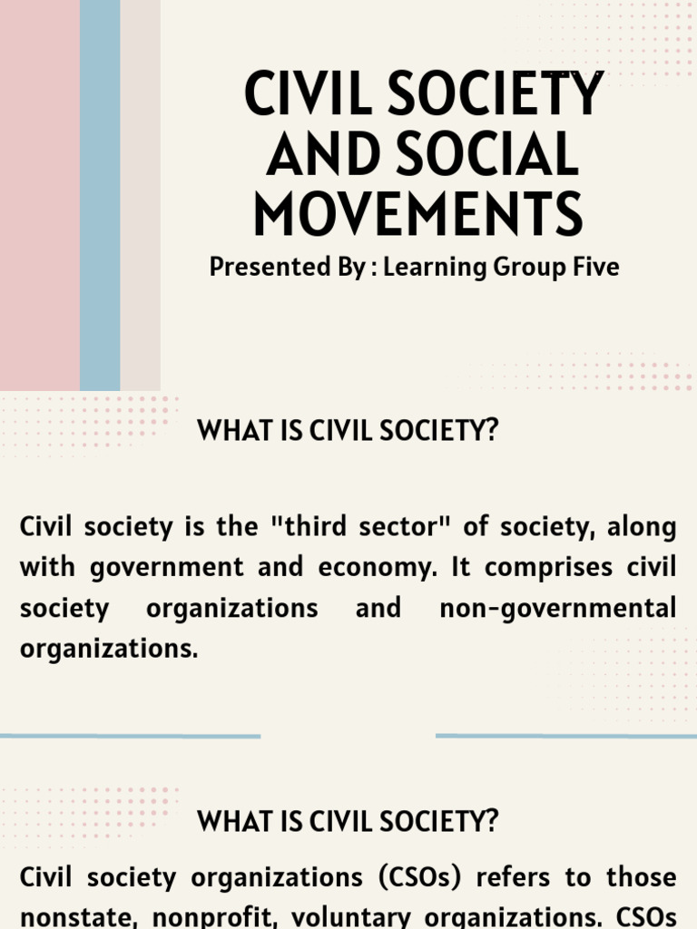 Civil Society&Social Movements? | PDF | Non Governmental Organization ...