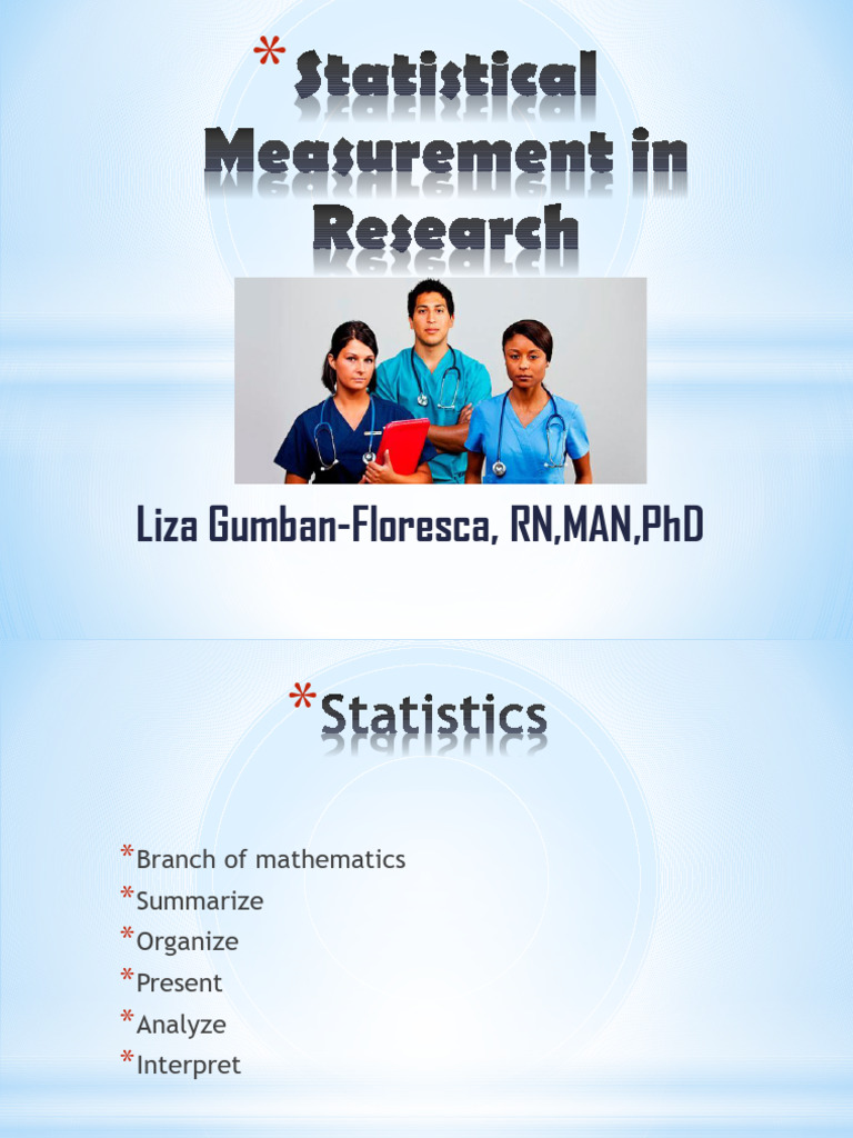 Statistical Measurement in Research Guide | PDF | Statistics | Student ...