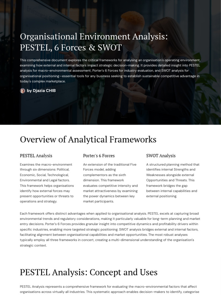 Organisational Environment Analysis Tools | PDF | Swot Analysis | Inflation