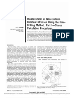 Measurement of Non-Uniform Residual Stresses Using The Hole-Drilling Method. Part I¡ Stress Calculation Procedures