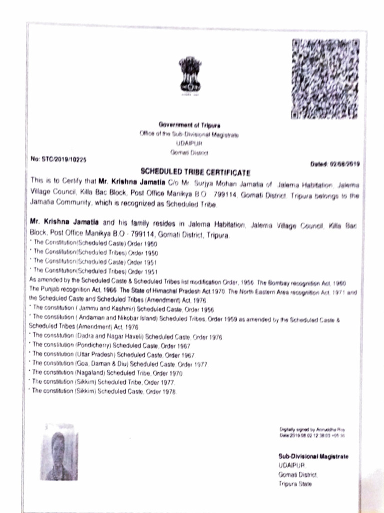 Caste Certificate | PDF | Social Groups Of India | Dalit