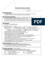 PV System Checklist