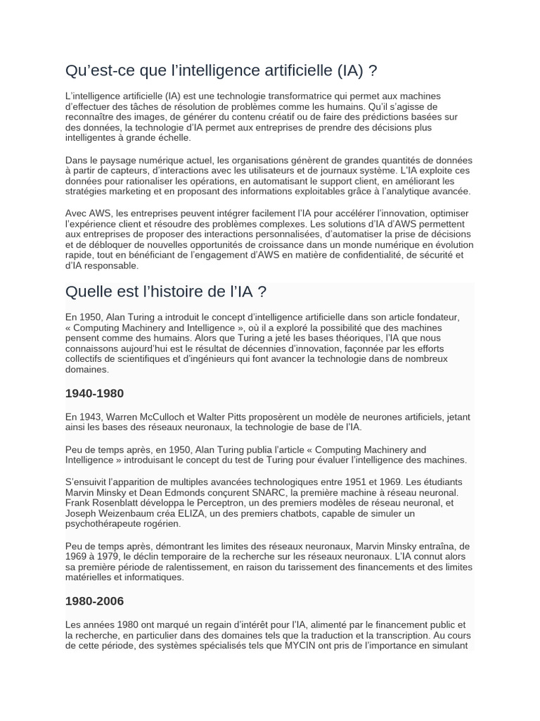 Introduction à l'intelligence artificielle | PDF | Intelligence ...