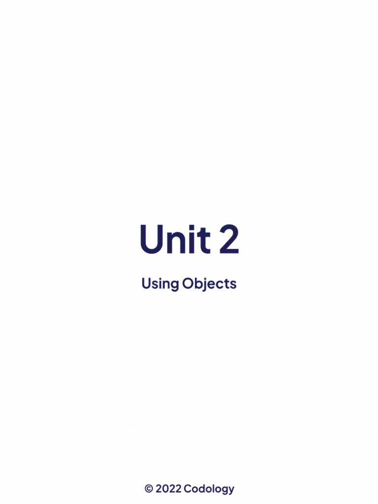 Codology APCSA Unit 2 | PDF