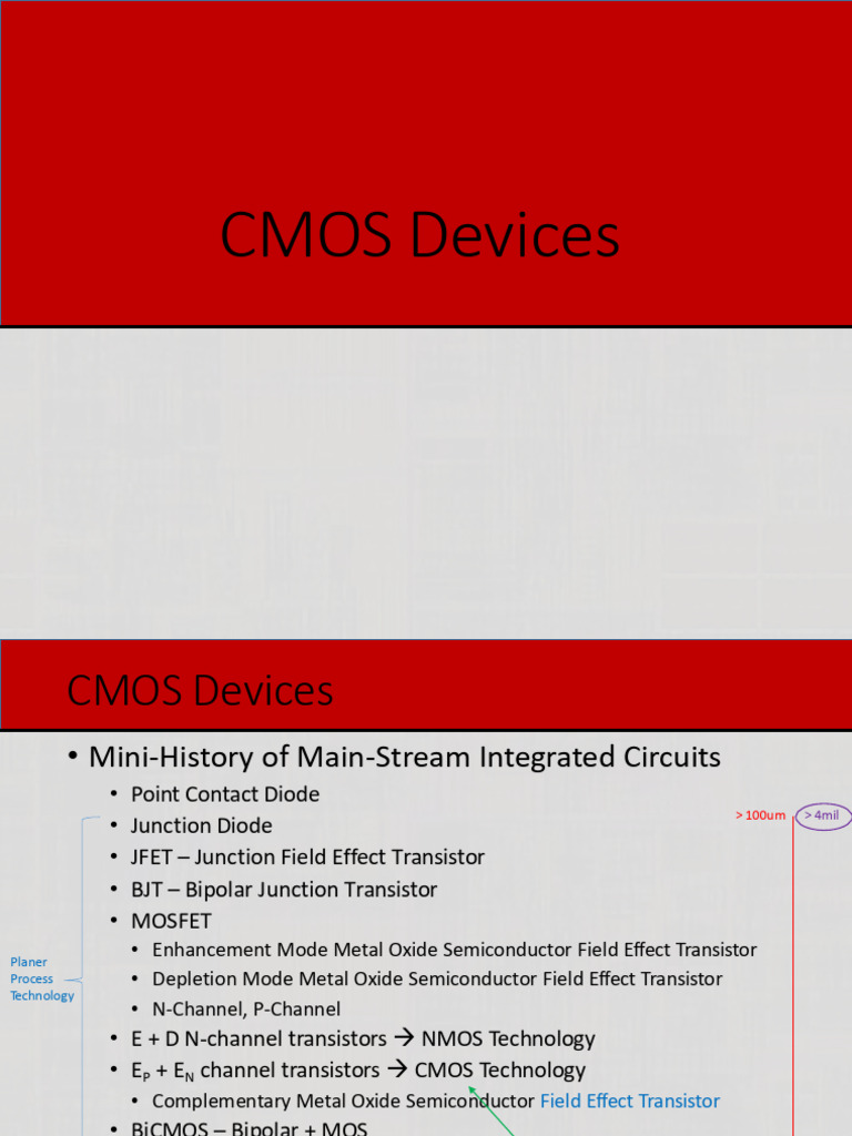 Overview of CMOS Device Technology | PDF | Field Effect Transistor | Mosfet