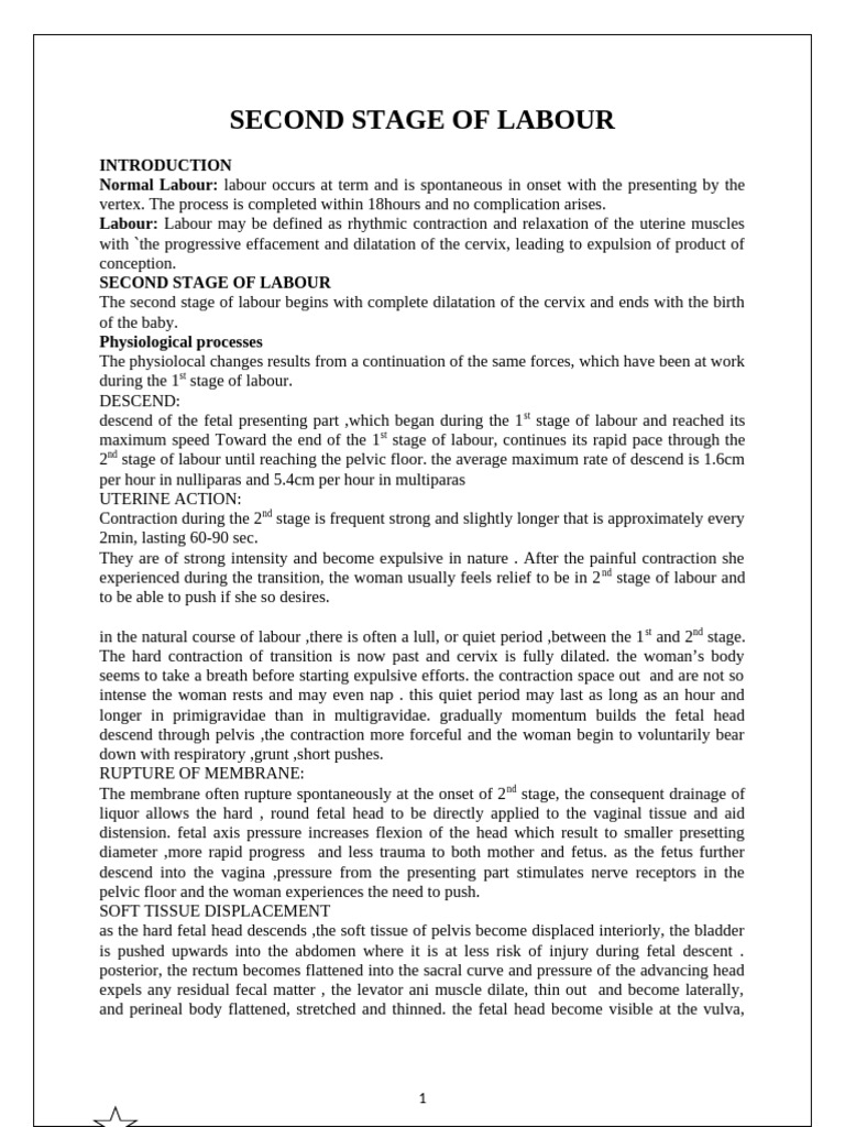 Understanding the Second Stage of Labour | PDF | Childbirth | Pelvis