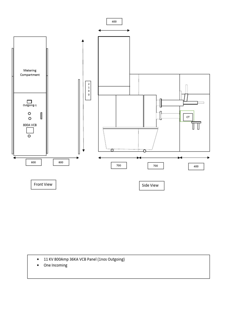 11KV 800A VCB Panel Specifications | PDF