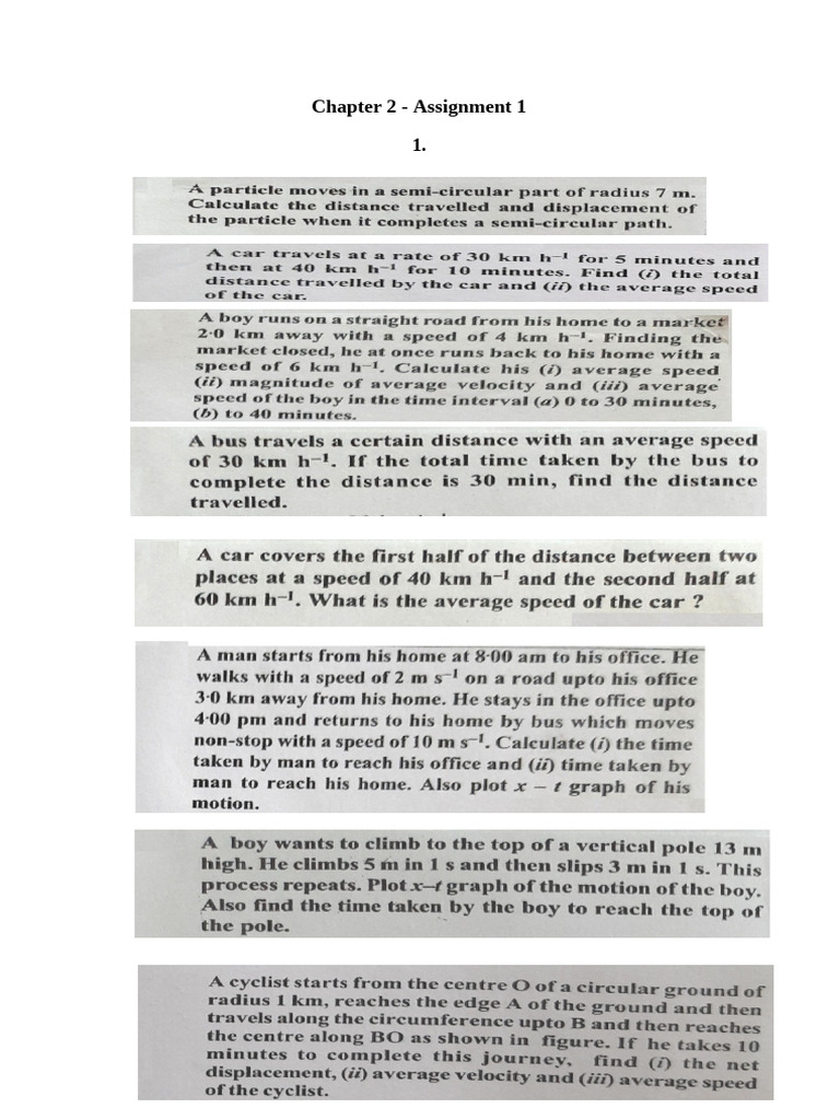 Chapter 2 - Assignment 1 | PDF