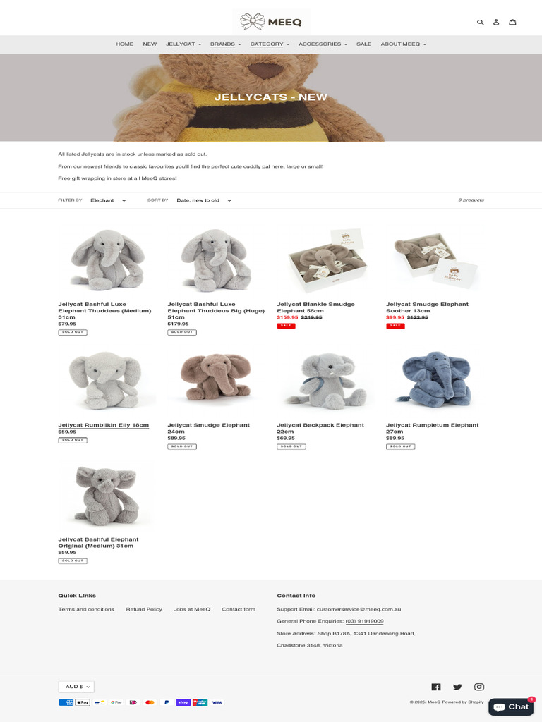 Jellycats - New – Tagged Elephant– Meeq | PDF