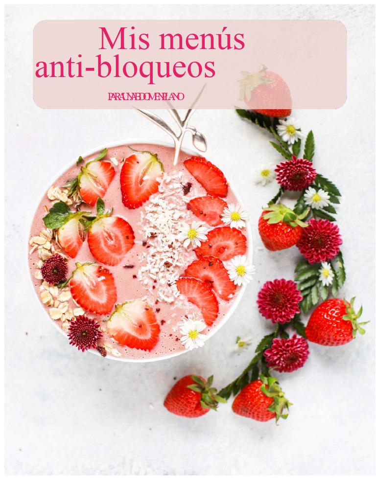Menús Anti-Bloqueos para Abdomen Plano | PDF | Cocina | Cocinando