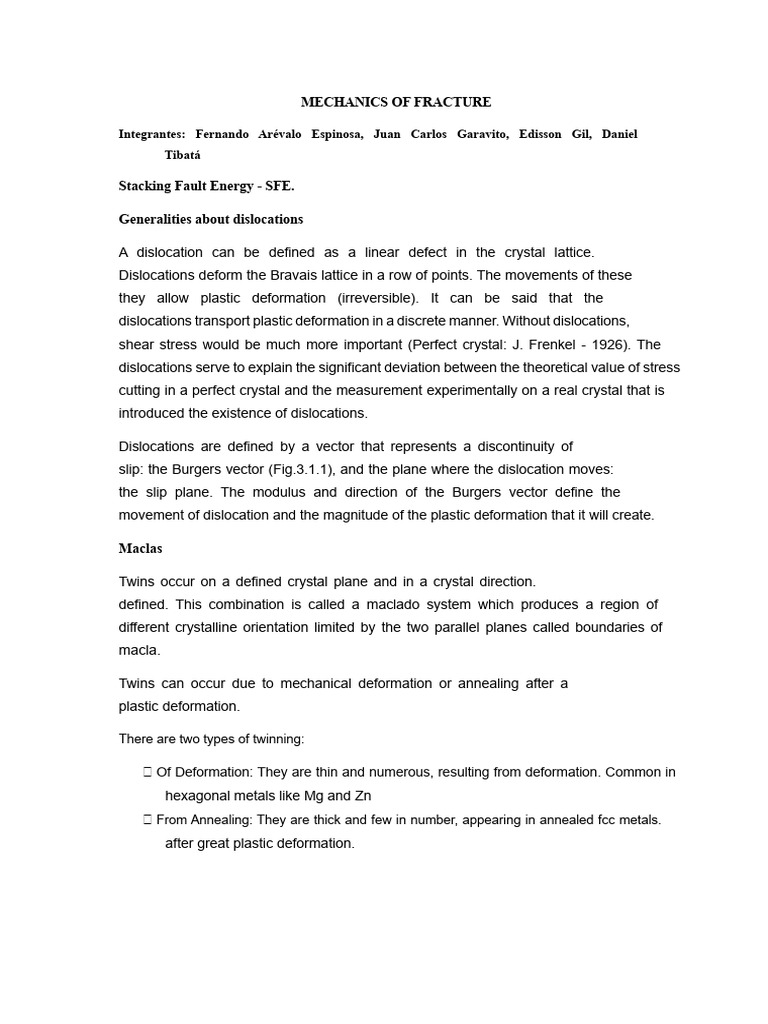 Stacking Failure Energy | PDF | Dislocation | Plasticity (Physics)