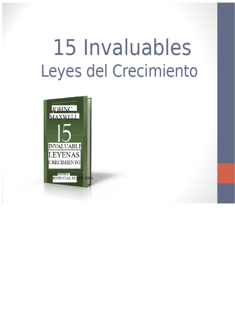 15 Leyes Clave para el Crecimiento Personal | PDF