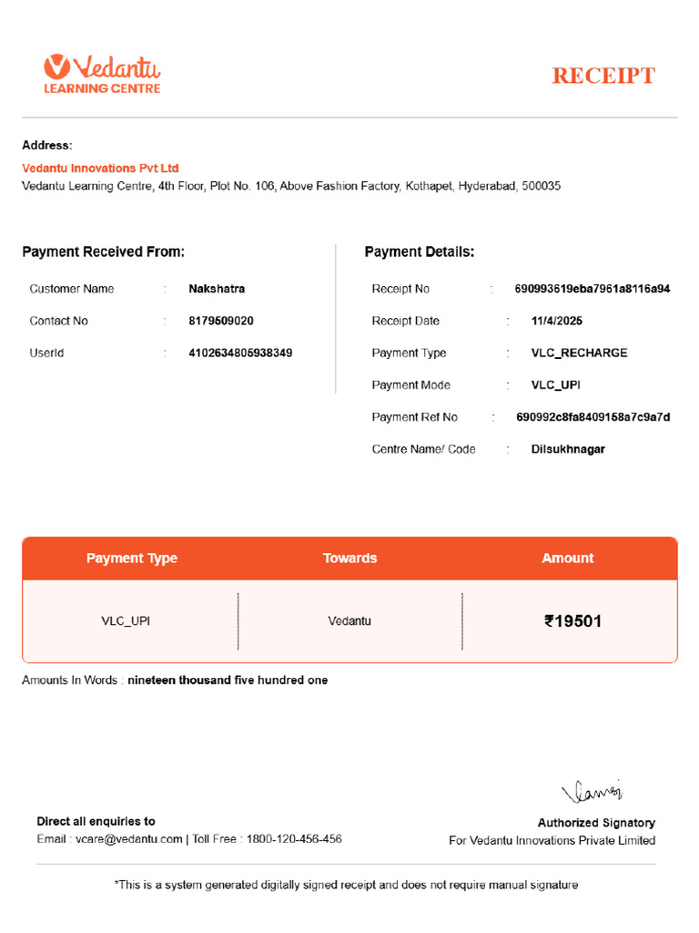Invoice Reciept | PDF