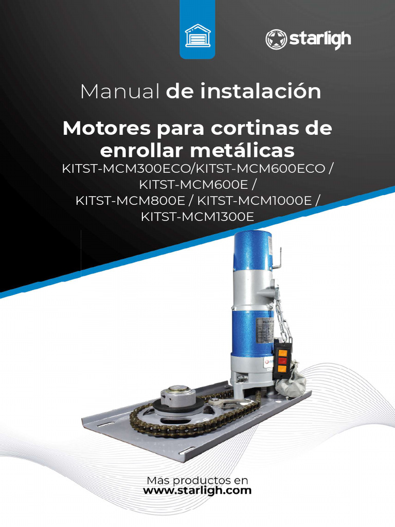 Instalación de Motores para Cortinas Metálicas | PDF | Tornillo | Cortina