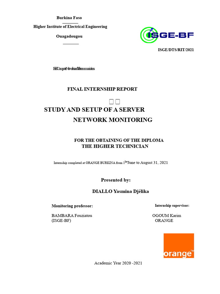 Network Monitoring Server Setup Report | PDF | Computer Network | Databases