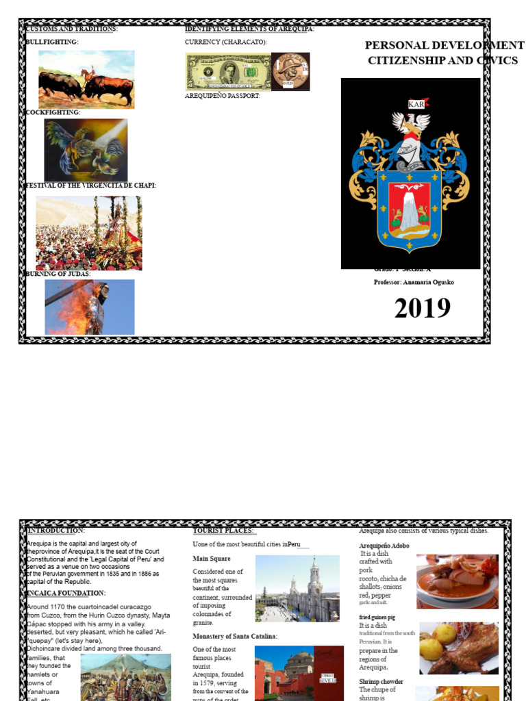 progress of the triptych AREQUIPA | PDF | Peru | Cuisine