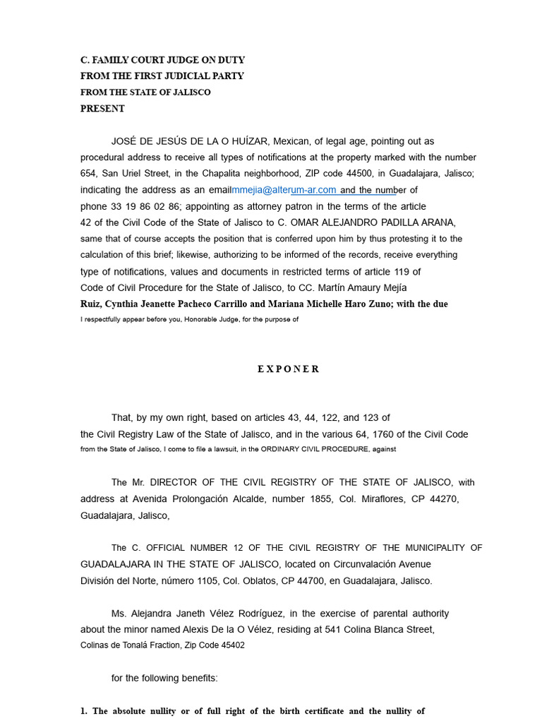 Gallery Detail: Nullity Of Birth Certificate Case Jalisco Pdf Dna Profiling
