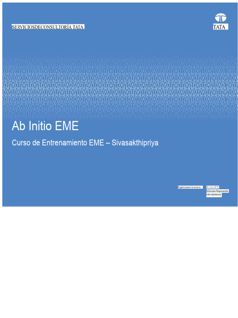 Conceptos de EME de Ab Initio | PDF | Botón (Computación) | Metadatos