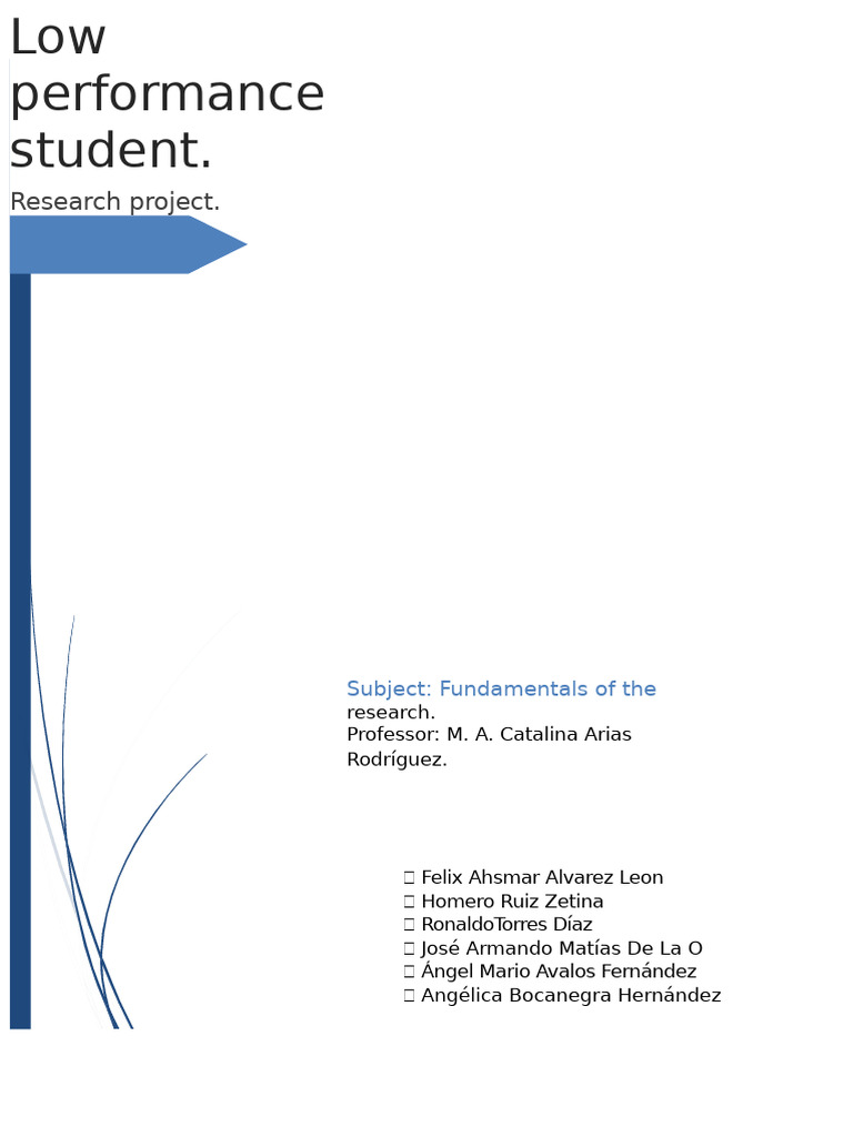 Causes of Low Academic Performance | PDF | Quantitative Research ...