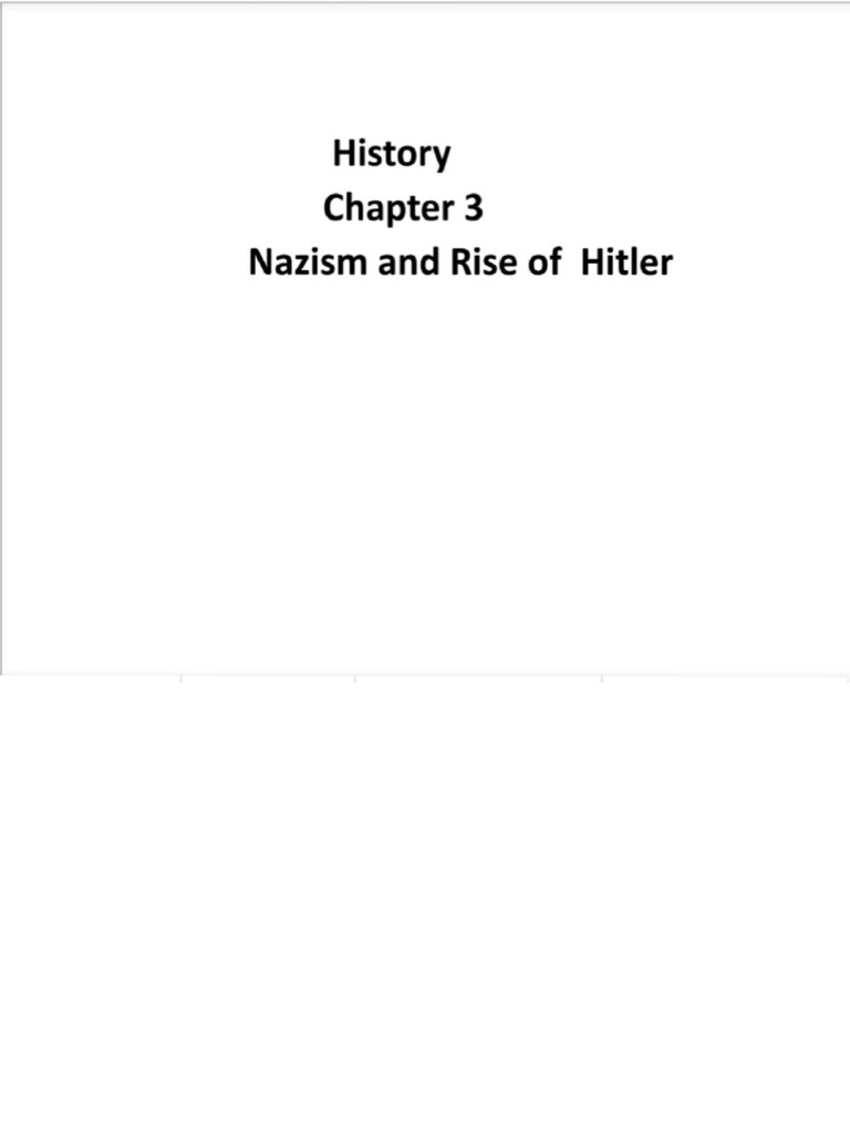 Class Ix MCQS History Chapter 3 Nazism and Rise of Hitler | PDF
