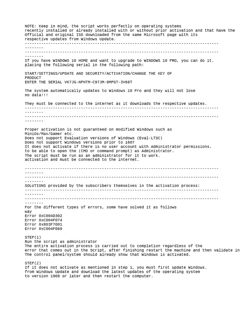 Upgrade Windows 10 Home to Pro Guide | PDF | Windows 10 | Microsoft Windows