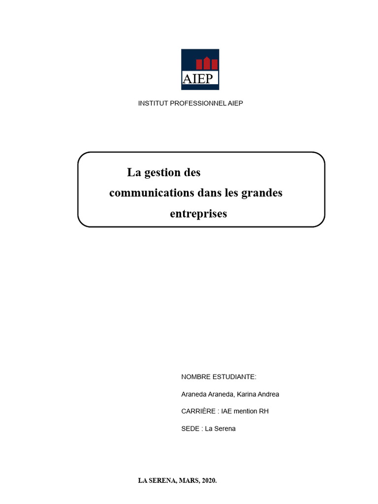 Gestion efficace des communications en entreprise | PDF | Business ...